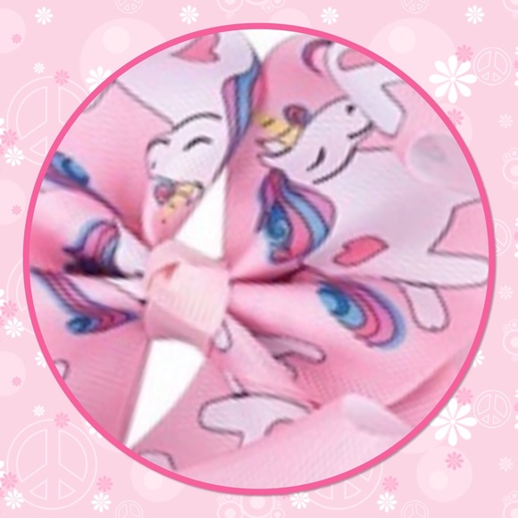 🦄New🦄2/$10🦄Unicorn Hair-bow 7” long 🦄 - Picture 3 of 3